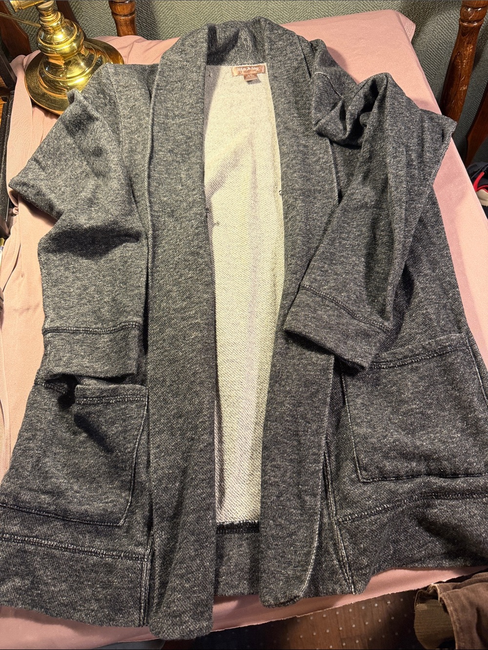 White Stag Dark Gray Open-Front Women's Cardigan